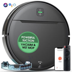 OMESER Robot Vacuum Cleaner and Mop Combo, 3000Pa 2-in-1 Robotic Vacuum with WiFi/App Control, Alexa & Google Assistant Compatible, Smart Pet Hair Vacuum for Hard Floors, Carpets & Rugs